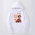 Oversized Hoodie with Haikyu! Anime Print White S