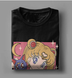 Oversize T-Shirt mit Print Sailor Moon Schwarz S T0258 фото 2