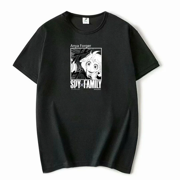 Oversize T-Shirt mit Print Spy × Family Schwarz S T0273 фото