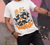 Oversize T-Shirt mit Print Haikyu! Weiß S T0145 фото