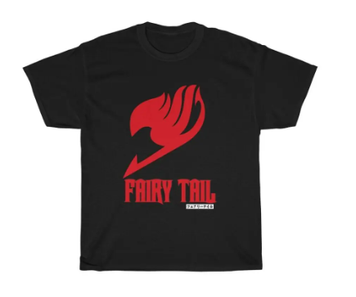 Oversized T-Shirt with Print Fairy Tail Black S