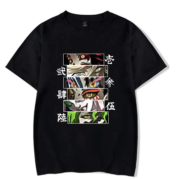 Oversized T-Shirt with Print Demon Slayer Black S