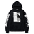 Oversized hoodie with Berserk anime print, black, size S