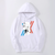 Oversized hoodie with Darling in the FranXX anime print WHITE S