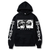 Oversized hoodie with Death Note anime print BLACK S