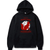 Oversized Hoodie with Haikyu! Anime Print Black S