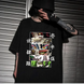 Oversize T-Shirt mit Print Demon Slayer Schwarz S T0104 фото 2