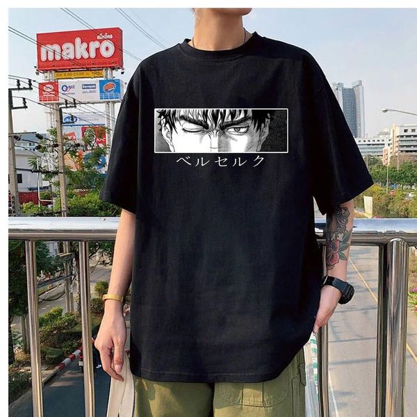 Oversized T-Shirt with Print Bersek Black S