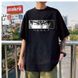 Oversized T-Shirt with Print Bersek Black S