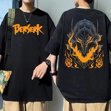 Oversized T-Shirt with Print Bersek Black S