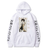 Oversized hoodie with Bungo Stray Dogs anime print WHITE S