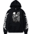 Oversized hoodie with Berserk anime print, black, size S