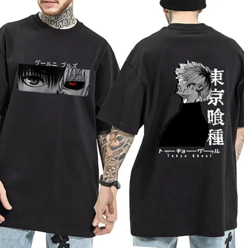 Oversize T-Shirt z nadrukiem Tokyo Ghoul Czarny S