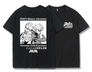 Oversize T-Shirt mit Print JoJo's Bizarre Adventure Schwarz S T0175 фото