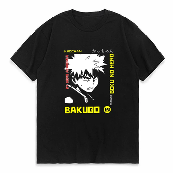 Oversize T-Shirt mit Print My Hero Academia Schwarz S T0221 фото