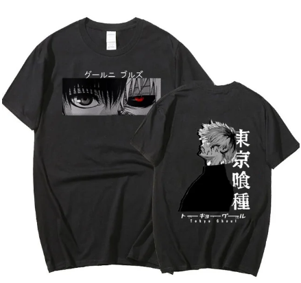 Oversize T-Shirt z nadrukiem Tokyo Ghoul Czarny S