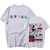 Oversized T-Shirt with Print Attack on Titan White S