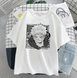 Oversize T-Shirt mit Print jujutsu kaisen Weiß S T0187 фото 2