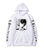 Oversized hoodie with Bungo Stray Dogs anime print WHITE S