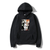 Bleach Oversized Hoodie with Bleach anime print Black S