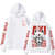 Oversized hoodie with Chainsaw man anime print WHITE S