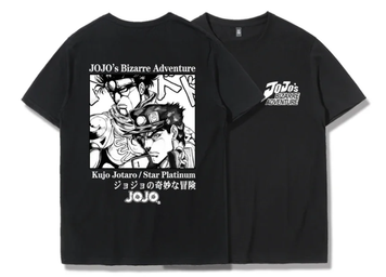 Oversize T-Shirt z nadrukiem JoJo's Bizarre Adventure Czarny S