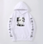 Oversize Hoodie with Demon Slayer Anime Print WHITE S