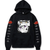 Oversized Hoodie with Naruto anime print Black S