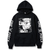 Oversized Hoodie with One Piece anime print Black S