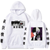 Oversized Hoodie with Tokyo Ghoul anime print White S