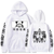 Oversized Hoodie with Jujutsu Kaisen anime print White S