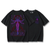 Oversized T-Shirt with Print Evangelion Black S