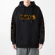 Oversized Hoodie with Haikyu! Anime Print Black S