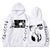 Oversized hoodie with Chainsaw man anime print WHITE S