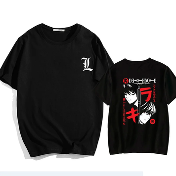 Oversize T-Shirt z nadrukiem Death Note Czarny S