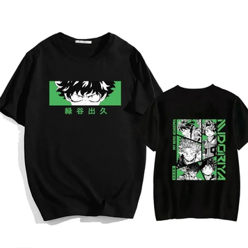 Oversize T-Shirt mit Print My Hero Academia Schwarz S T0213 фото