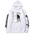 Oversized hoodie with Berserk anime print, white, size S