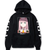 Oversize Hoodie mit Darling in the FranXX Anime Print SCHWARZ S H0089 фото