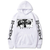 Oversized hoodie with Death Note anime print WHITE S