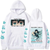 Oversize Hoodie mit Demon Slayer Anime Print WEIß S H0114 фото