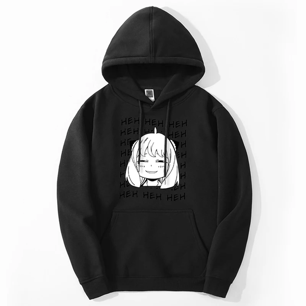 Oversize Hoodie mit Anime-Druck Spy x Family SCHWARZ S H0299 фото