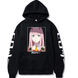 Oversize Hoodie mit Darling in the FranXX Anime Print SCHWARZ S H0089 фото 1