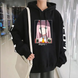 Oversize Hoodie mit Darling in the FranXX Anime Print SCHWARZ S H0089 фото 2