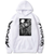 Oversized hoodie with Berserk anime print, white, size S