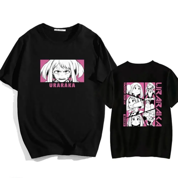 Oversize T-Shirt z nadrukiem My Hero Academia Czarny S