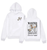 Oversized Hoodie with One Piece anime print White S