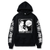 Oversized Hoodie with Jujutsu Kaisen anime print Black S