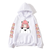 Oversize Hoodie mit Anime-Druck Spy x Family WEIß S H0294 фото