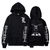 Oversized hoodie with Death Note anime print BLACK S