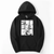 Oversized Hoodie with Genshin Impact Anime Print Black S